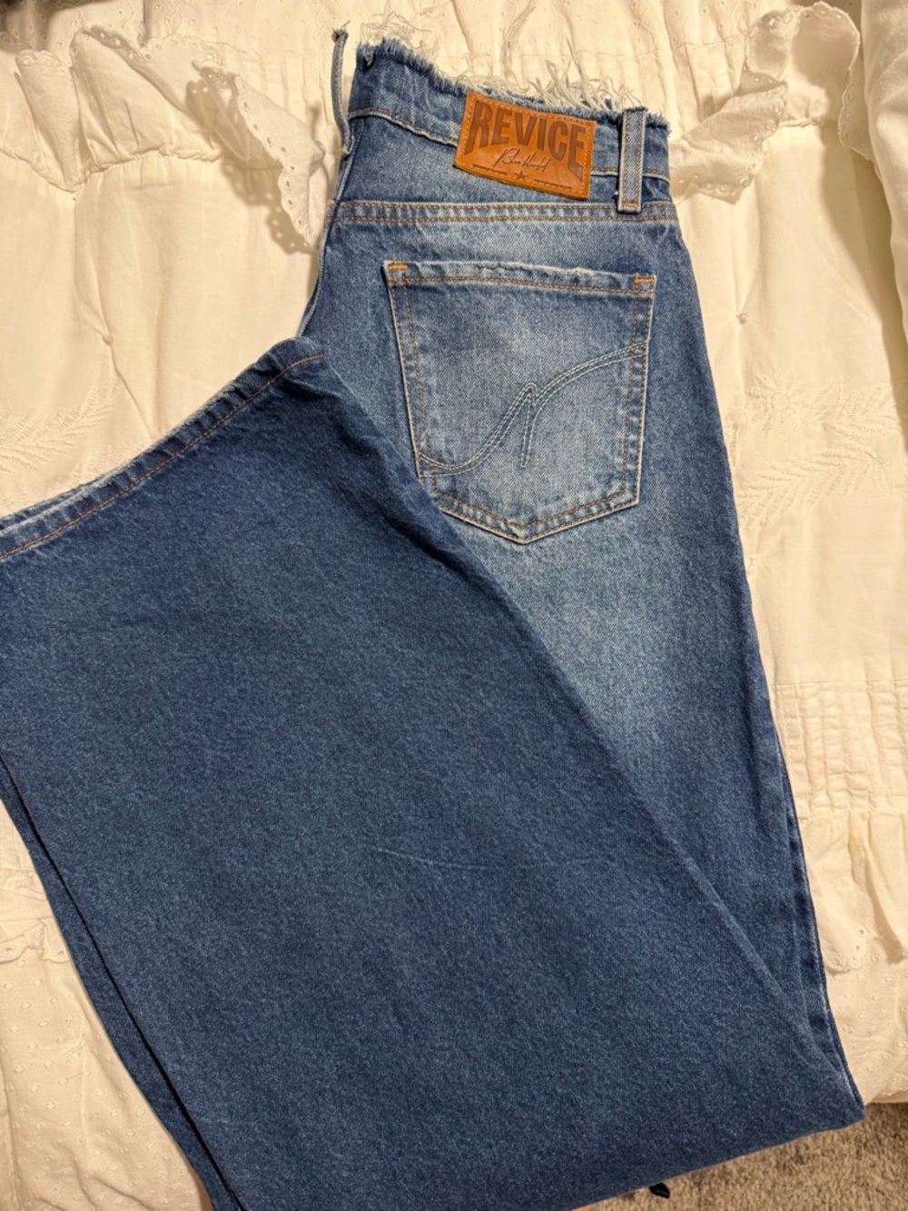 REVICE Blue Women's Straight Leg Jeans